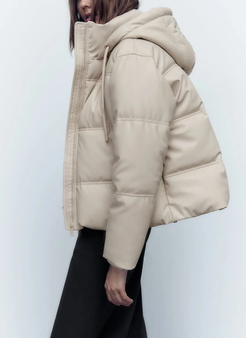 Ekene | Wattierter Mantel mit Kapuze