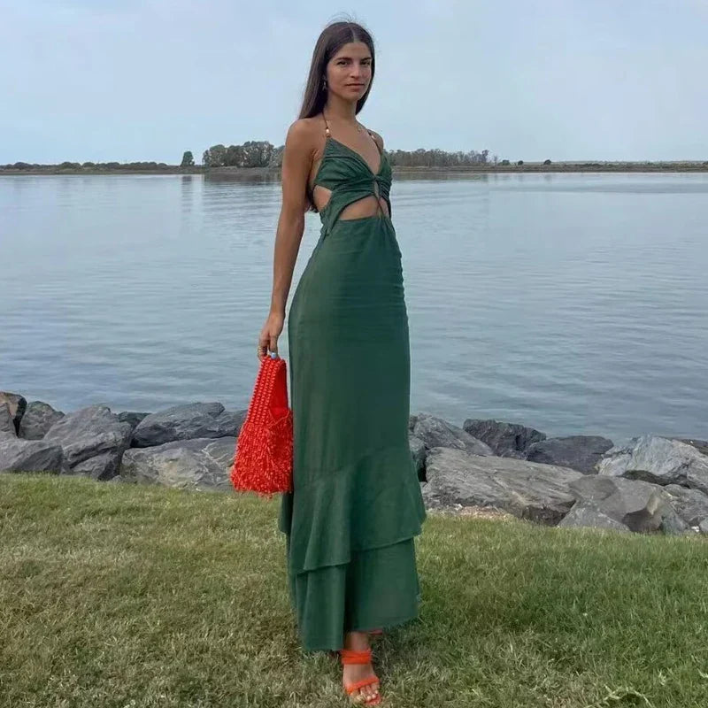 Dalton | Ausgeschnittenes Kleid mit Rüschen