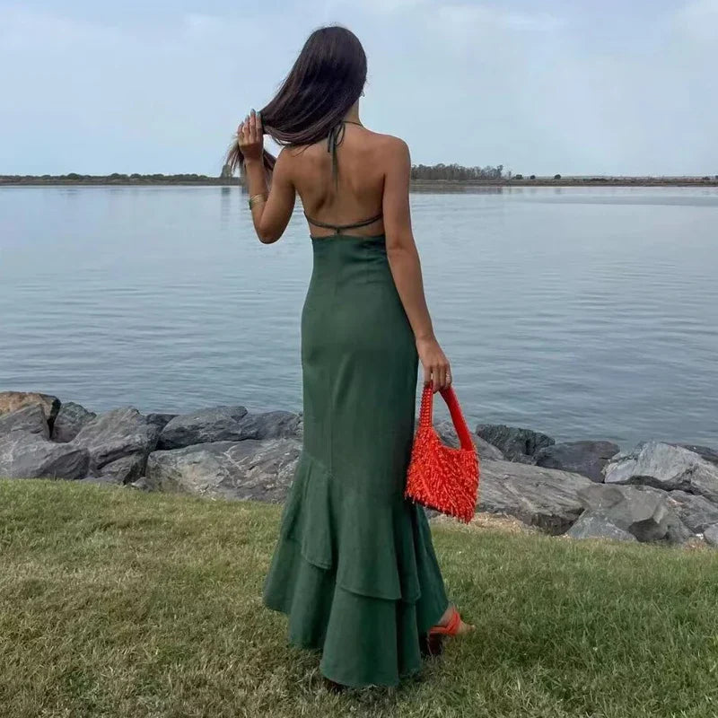 Dalton | Ausgeschnittenes Kleid mit Rüschen