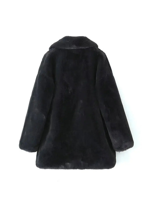 Myia | Damen Jacke aus Kunstfell, warm und elegant