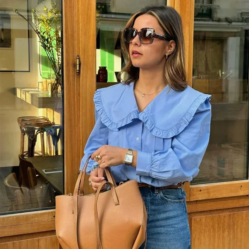 Chandlere | Damen Crop Top mit Rüschen