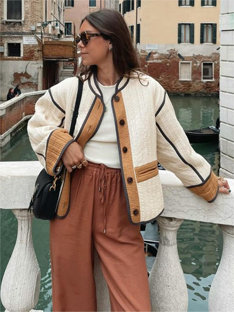 Fewi | Jacke Stylische Stepp-Farbenblockjacke