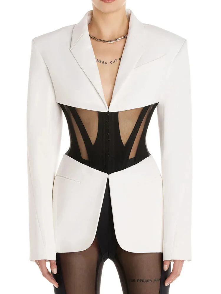 Casey | Modischer Damen Blazer mit Karo-Muster