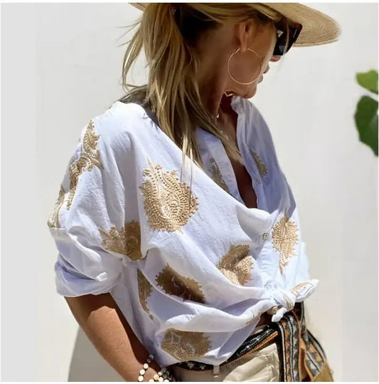 Khenn | Bedruckte Damenbluse