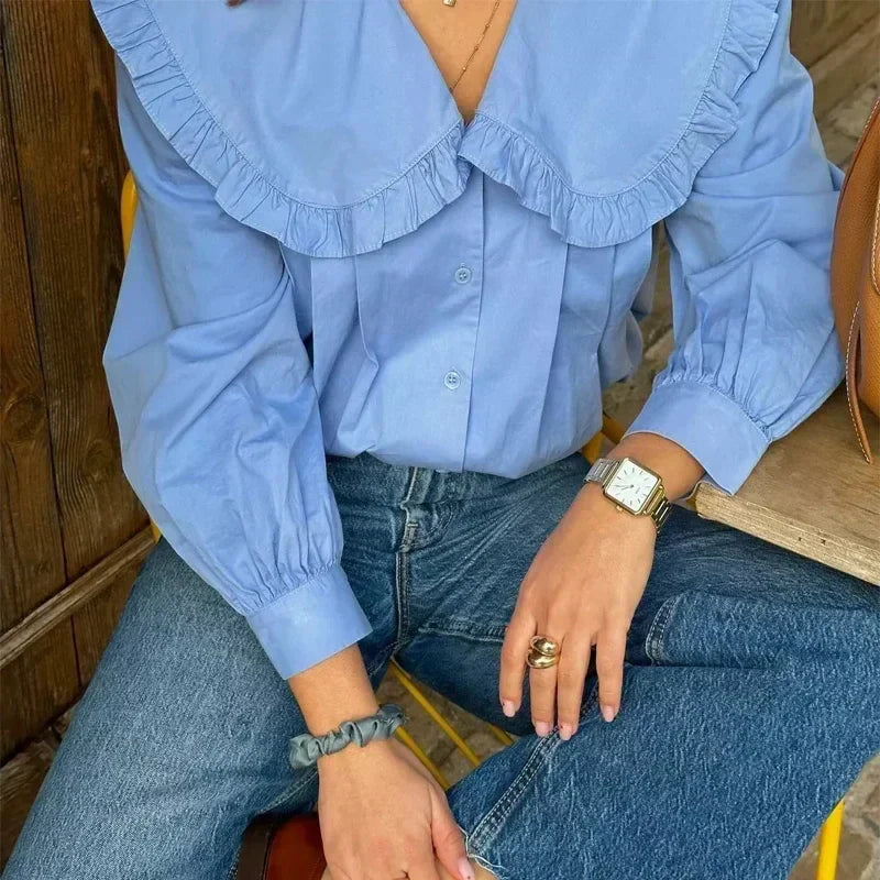 Chandlere | Damen Crop Top mit Rüschen