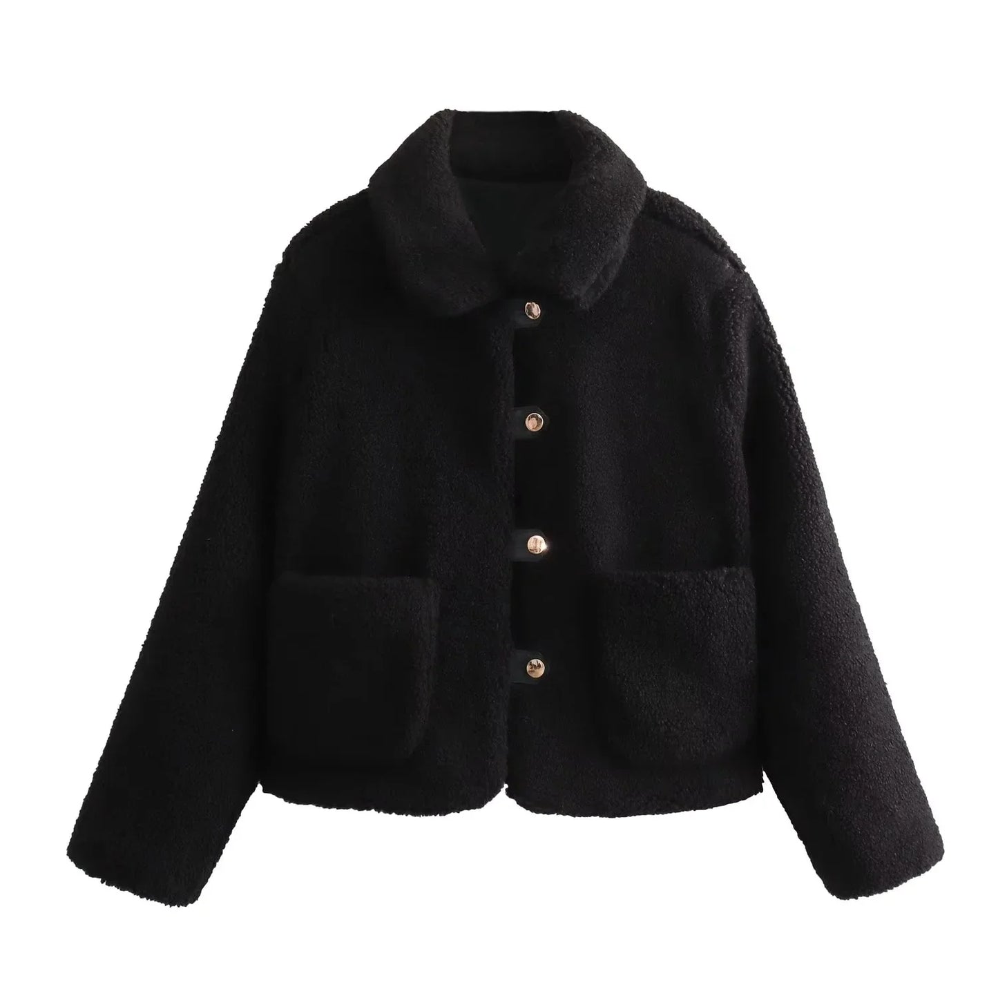 Sabil | Damen Wolljacke mit Puffärmeln – Warm und Elegant für Herbst/Winter