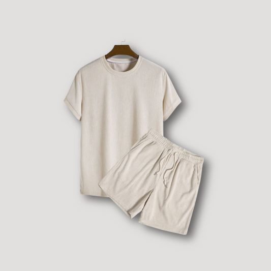 Eddo | Crew Neck Kurzarmhemd Kurz Set Sommer-Outfit