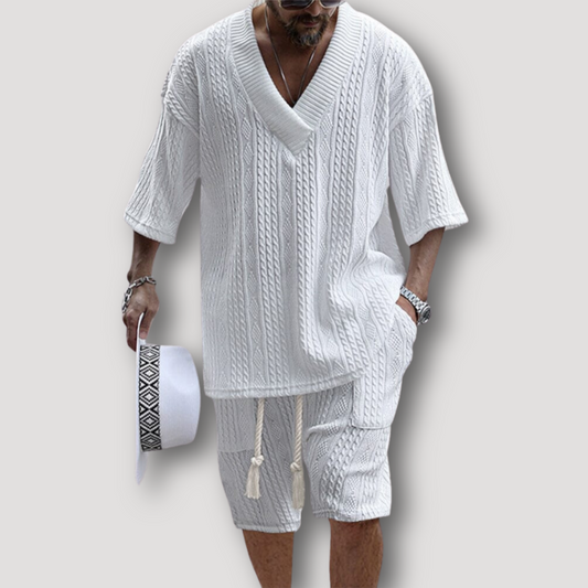 Ferdinand | Cable Knit Shirt und Kurz Sommer-Outfit