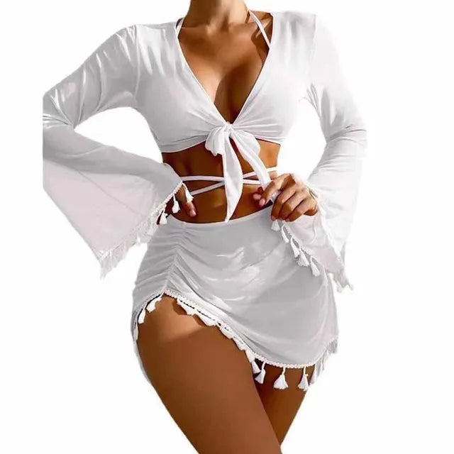 Sandra | Bequemes Bikiniset mit Quasten