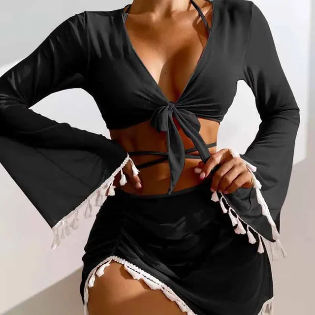 Sandra | Bequemes Bikiniset mit Quasten