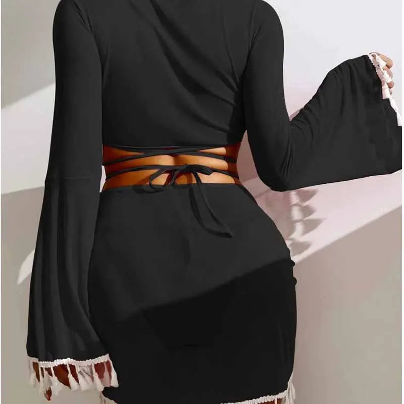 Sandra | Bequemes Bikiniset mit Quasten