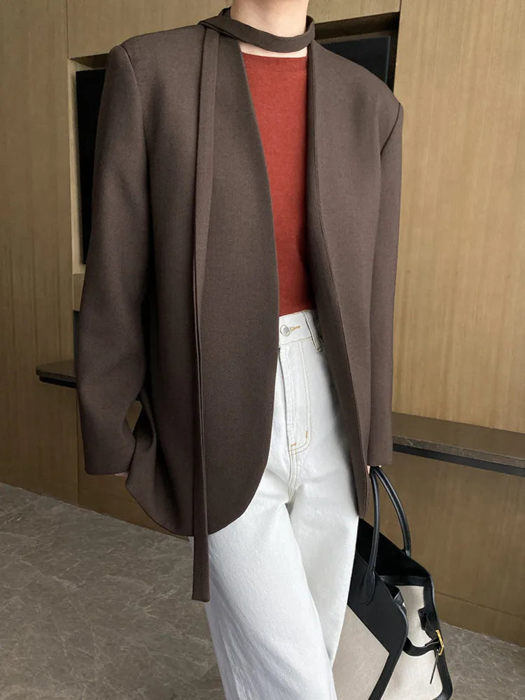 Vaiba | Designer-Blazer mit geraffter Taille