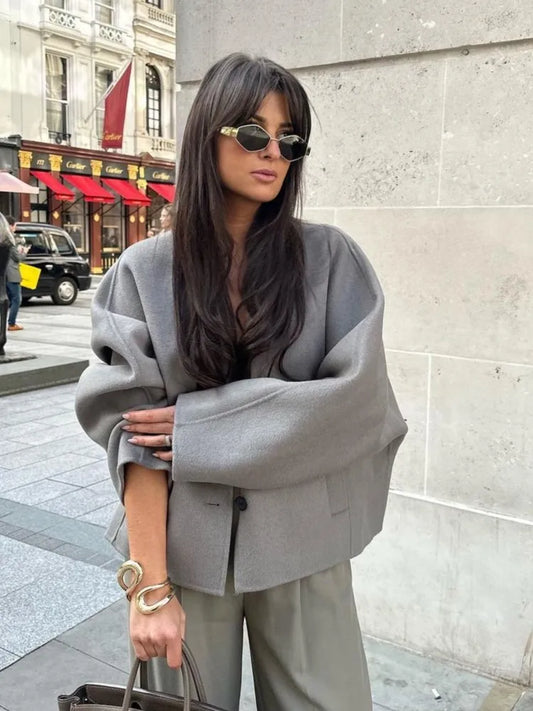 Arlissa | Warme Oversize Wolljacke für Damen