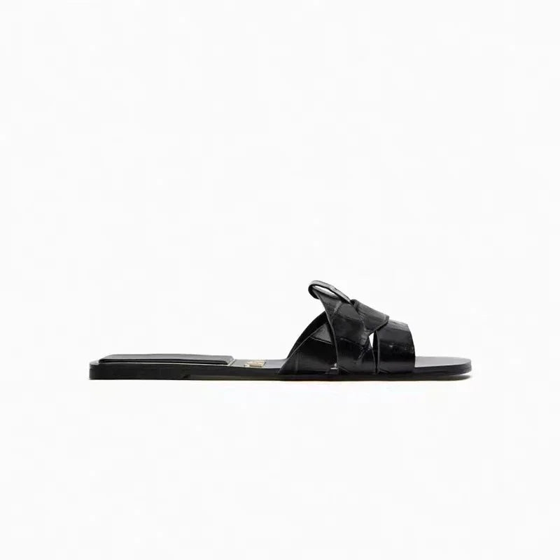 Ulrich | Chique Geflochtene Slip-On Sandalen