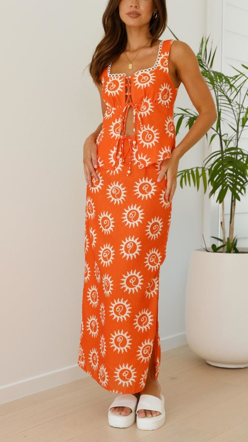 Camilla | Set aus Top und langem Rock