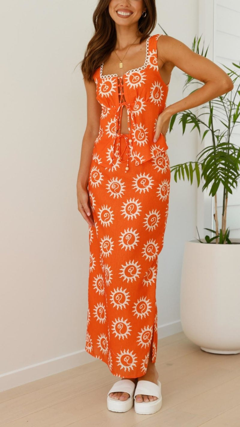 Camilla | Set aus Top und langem Rock