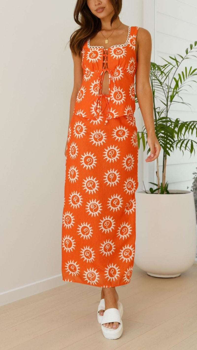 Camilla | Set aus Top und langem Rock