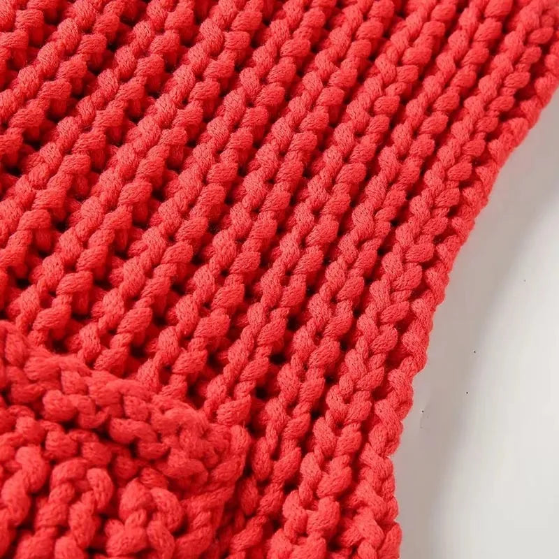 Loreile | Gebreid Mouwloses Vest mit O-Hals