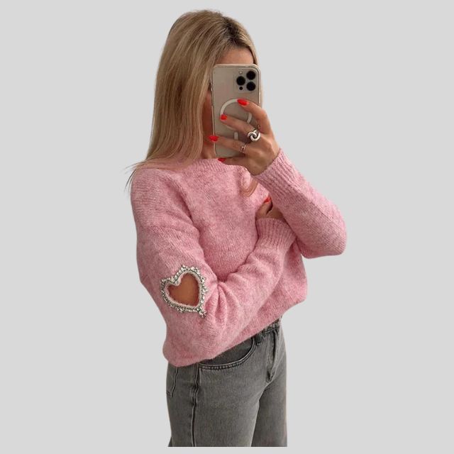 Eldric | Gemütlicher Wollpullover mit Herz-Detail