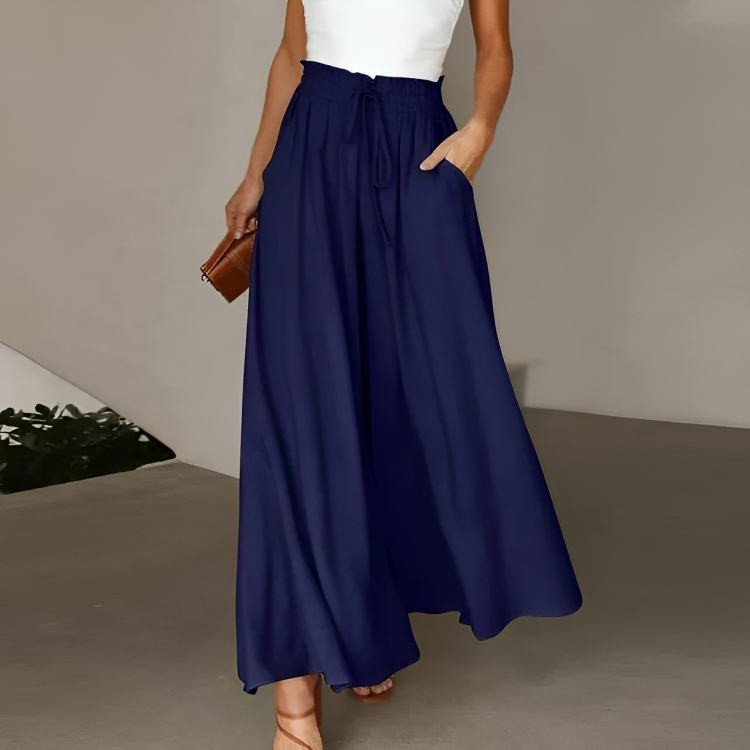 Leith | Weitgeschnittene High-Waist Hose Khaki