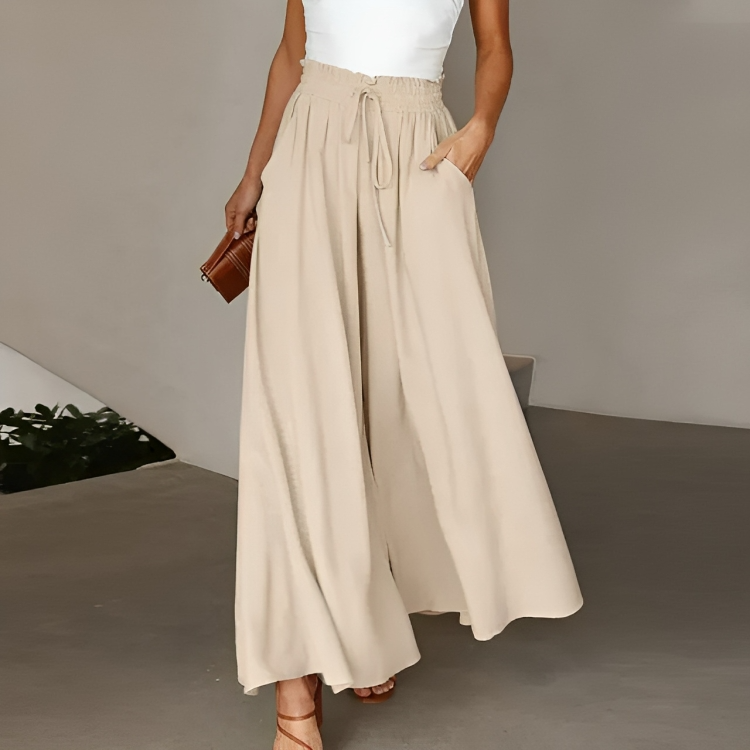Leith | Weitgeschnittene High-Waist Hose Khaki