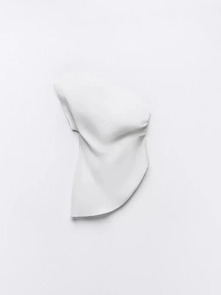 Pippa | Elegante geraffte asymmetrische Tops