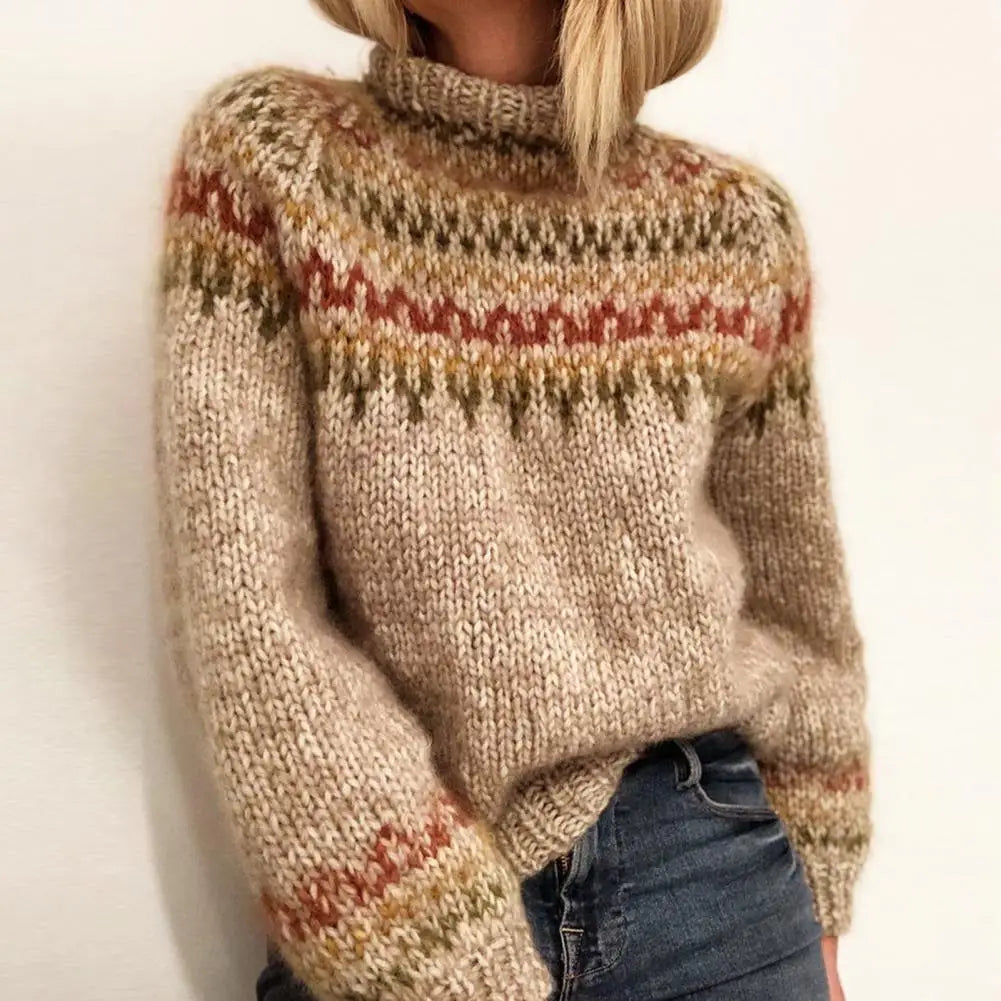 Yaleth | Warmer, einzigartiger Rollkragenpullover für Frauen