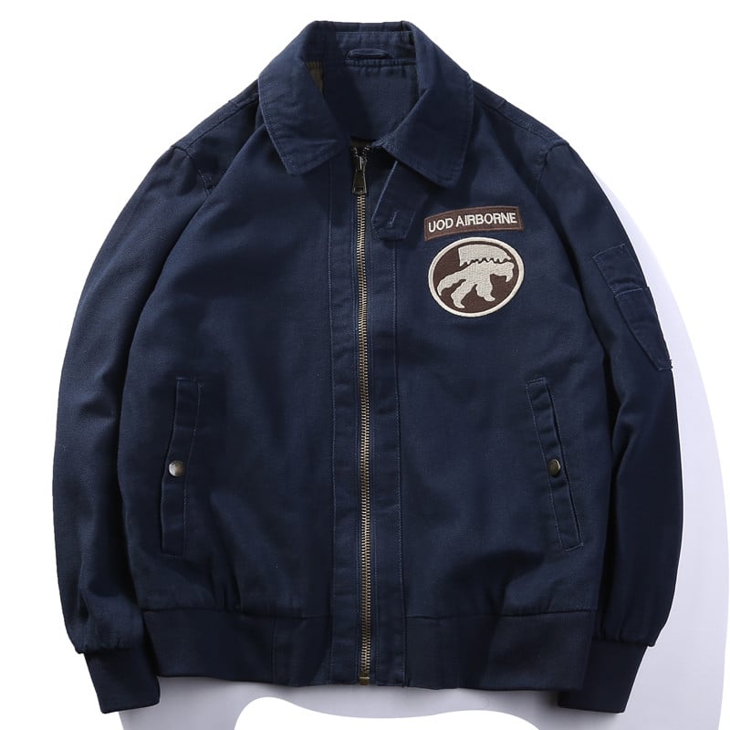 Rent | Herren Retro-Bomberjacke im Anzugstil, locker geschnitten