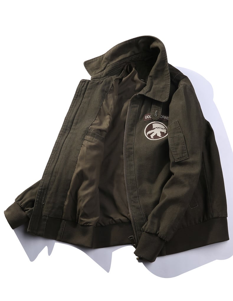 Rent | Herren Retro-Bomberjacke im Anzugstil, locker geschnitten