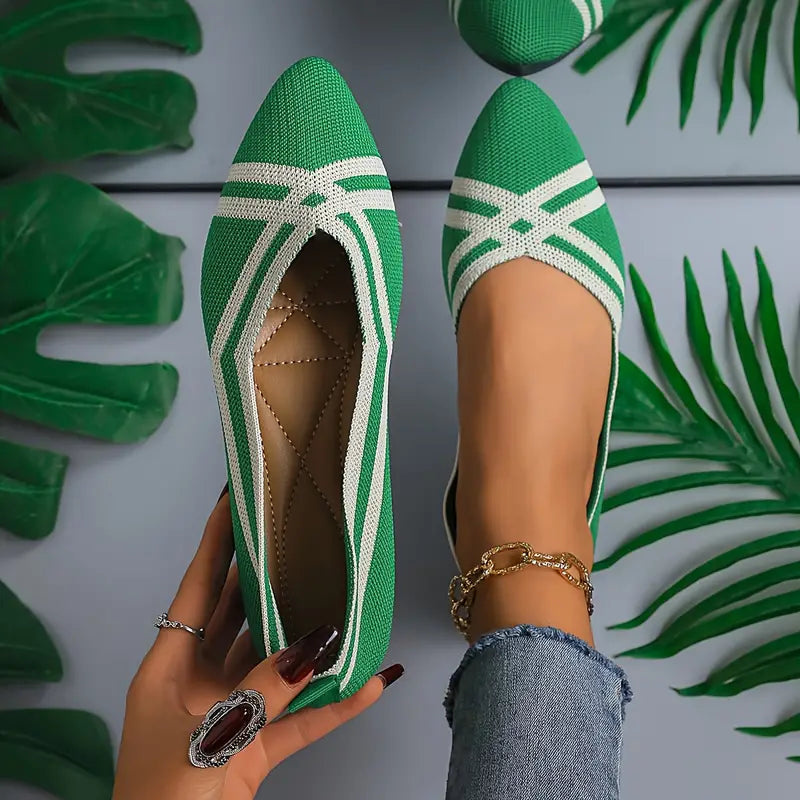 Myra | Elegante Farbblock-Ballettflaschen aus Strick