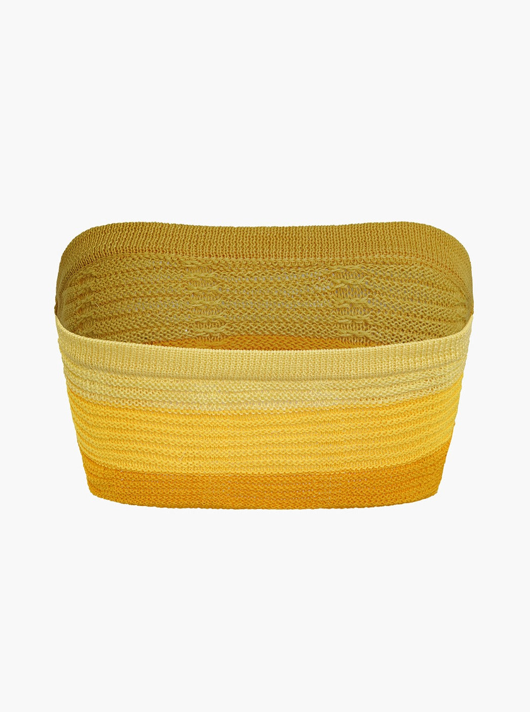 Wilma | Set in Gelb-Orange mit Strickmuster