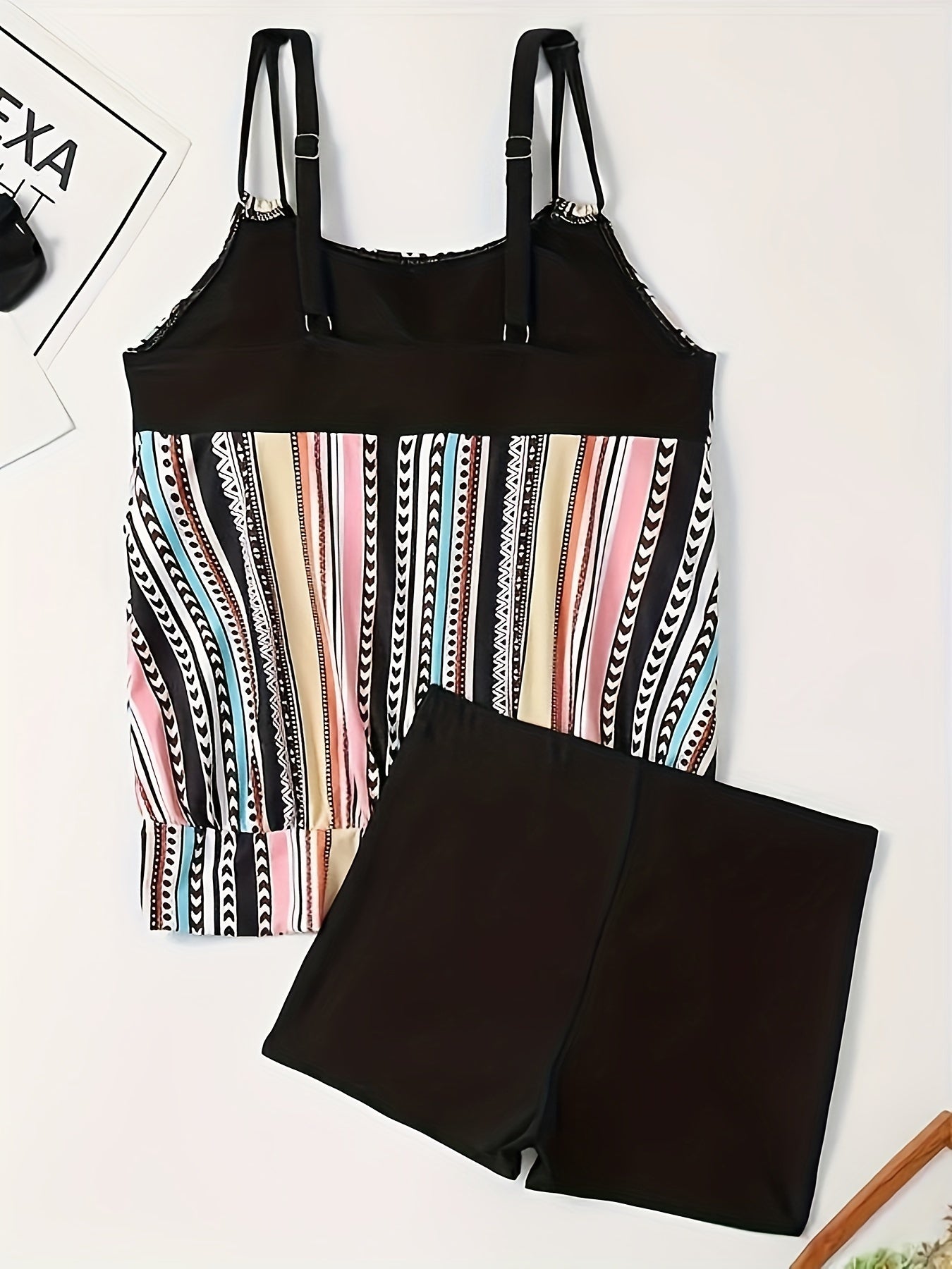 Gwyneth | Buntes Muster Tankini Top