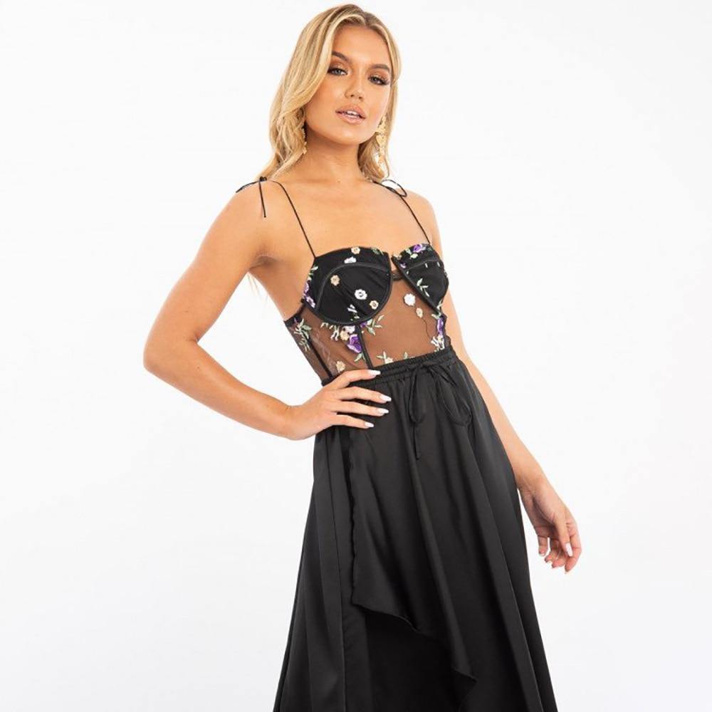 Zella | Luxuriöse Dessous in floralem Transparent