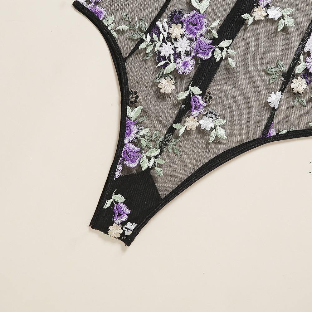 Zella | Luxuriöse Dessous in floralem Transparent