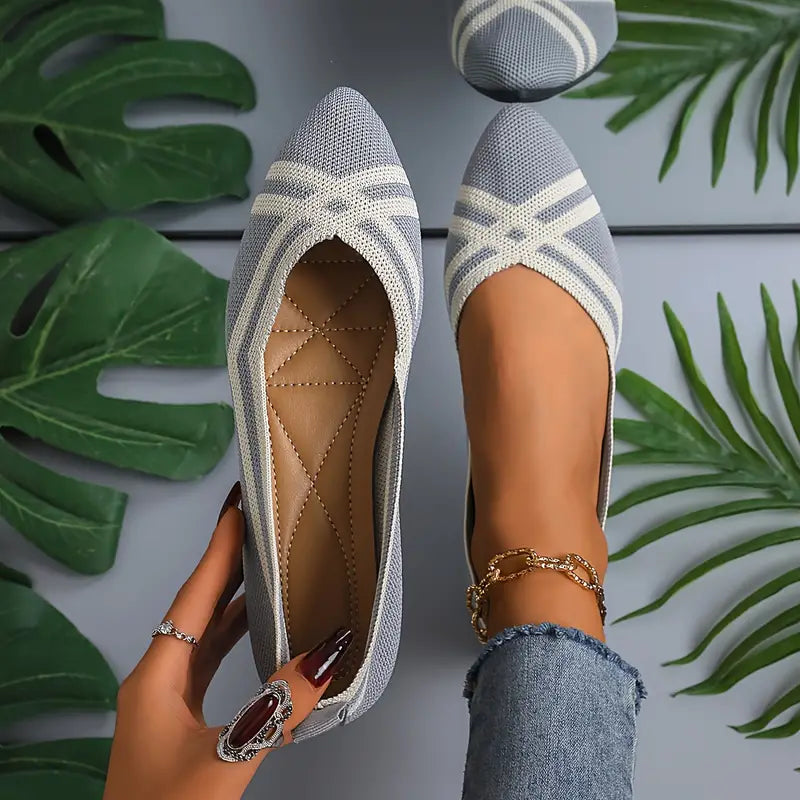 Myra | Elegante Farbblock-Ballettflaschen aus Strick