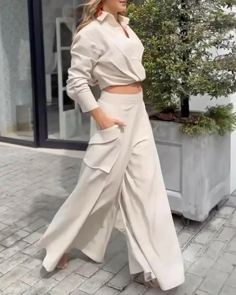 Bruna | Zweiteiliges Casual-Set in Uni