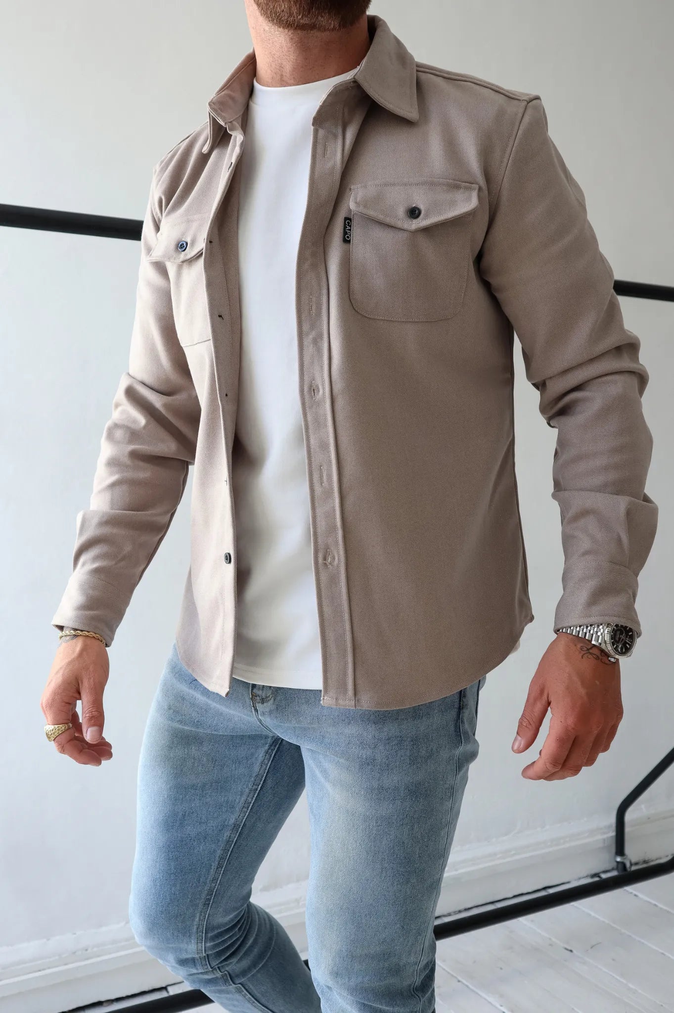 Marei | Hemdjacke für Herren mit Knopfleiste