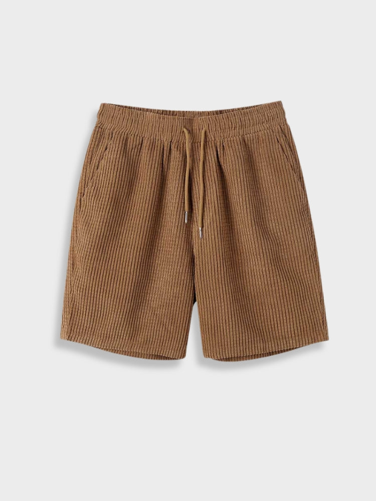 Verie | Corduroy Poloshirt und Kurze Hose Sommer Set für Herren