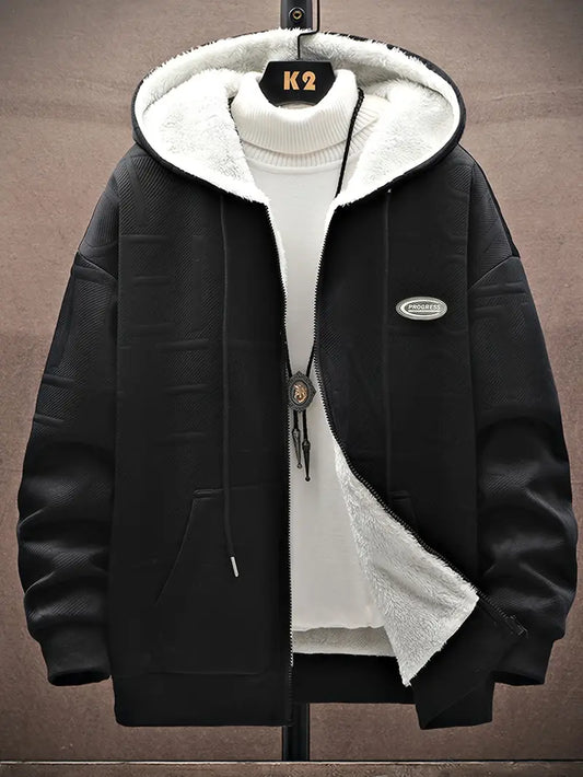 Polu | Polyester Fleece-gefütterte Kapuzenjacke mit Spandex