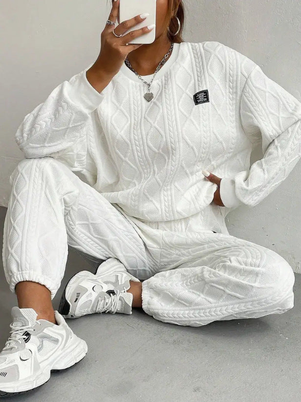 Genr | Jacquard-Pullover und -Hose für Damen