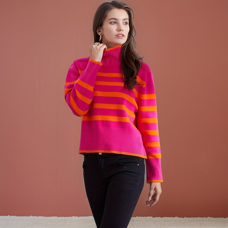 Braylin | Rollkragenpullover mit Streifen