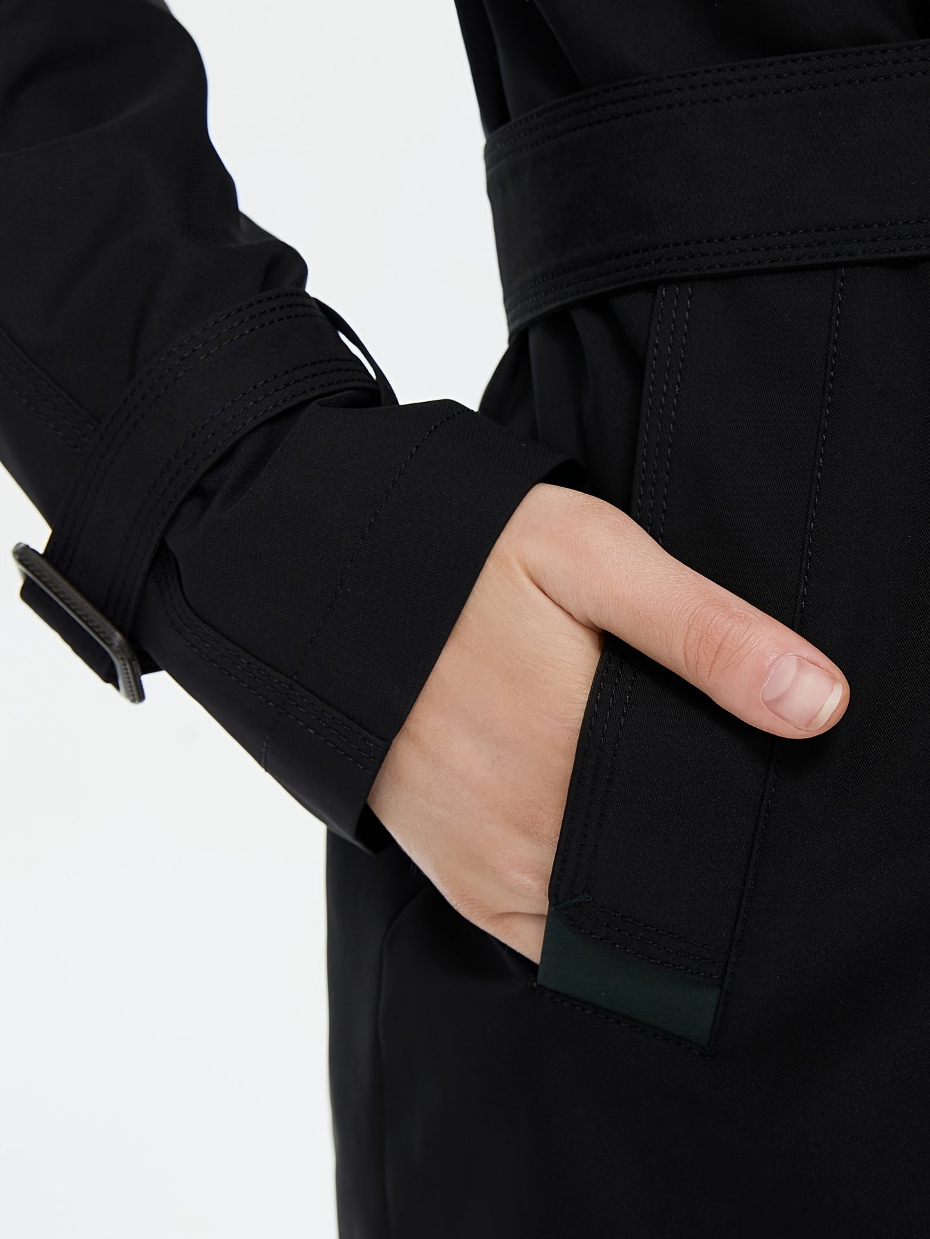 Gracii | Doppelreihiger Damen-Trenchcoat mit verstellbarem Gürtel und Epauletten