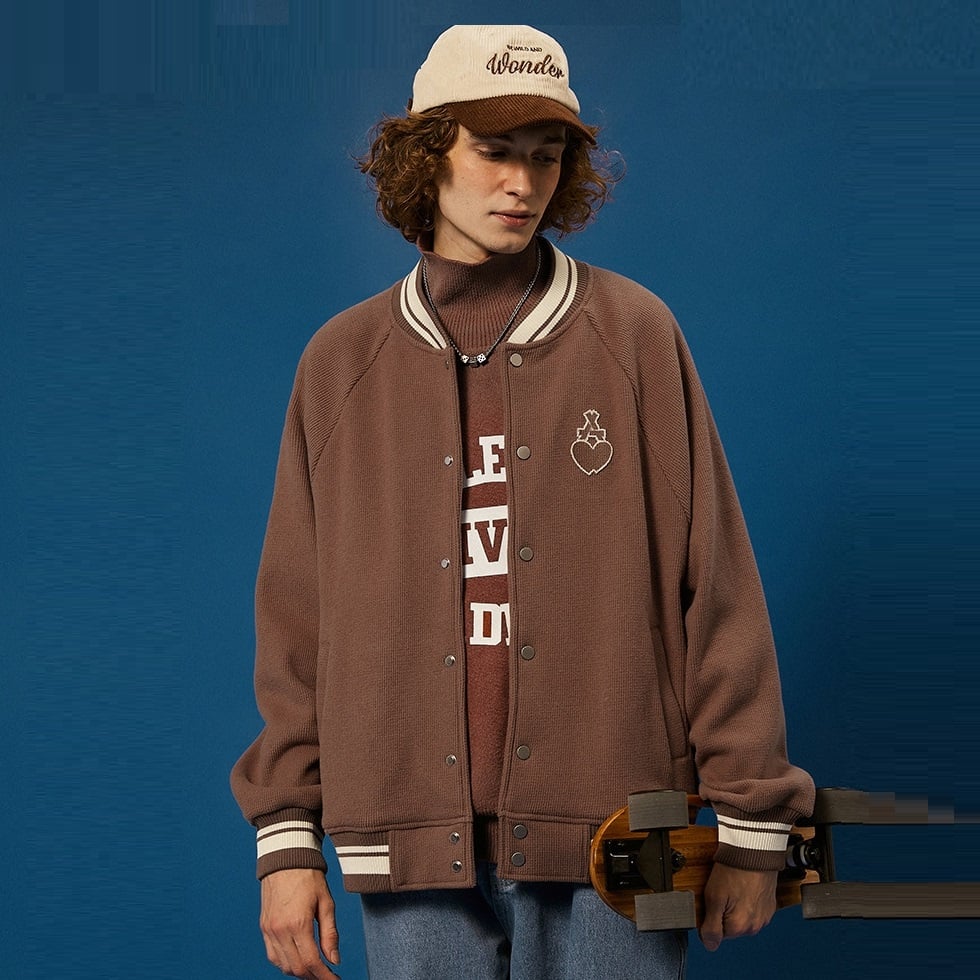 Lattey | Herren Bomberjacke aus Waffelstoff mit Stickerei, locker geschnitten