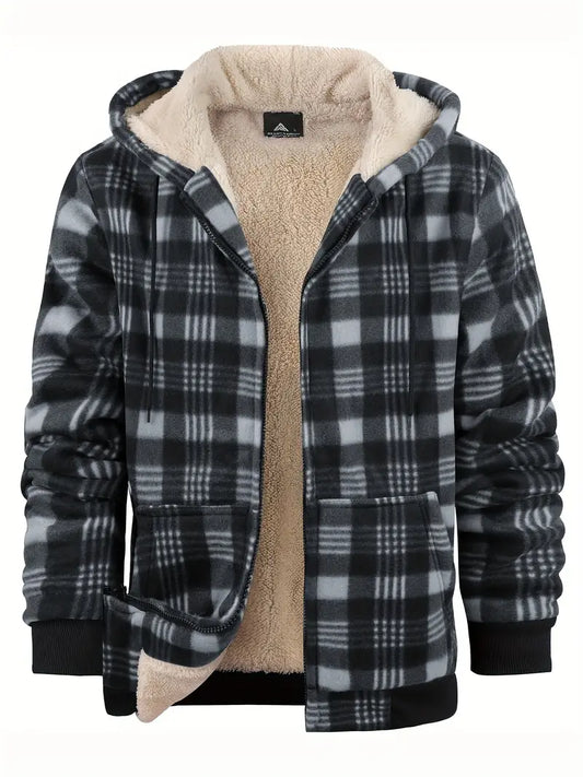 Fleso | Herren Fleecejacke – Casual, Einfarbig, Warm für Herbst/Winter