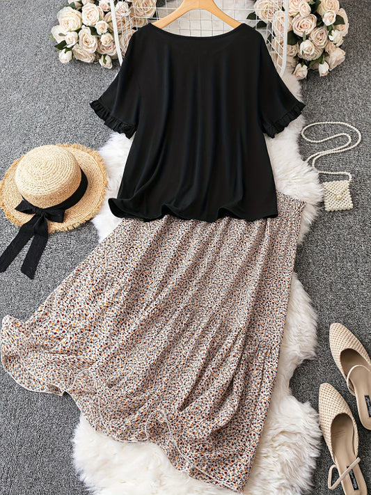 Drusilda | Charmantes Schwarz-Weiß Sommerkleid