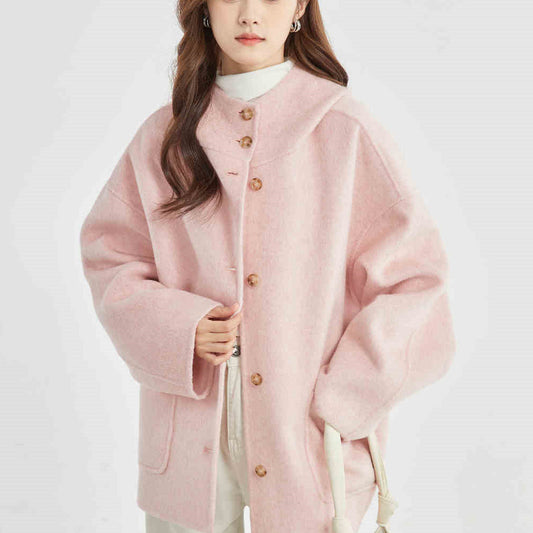 Elai | Wintermantel mit Kapuze aus reversibler Kaschmir für Damen