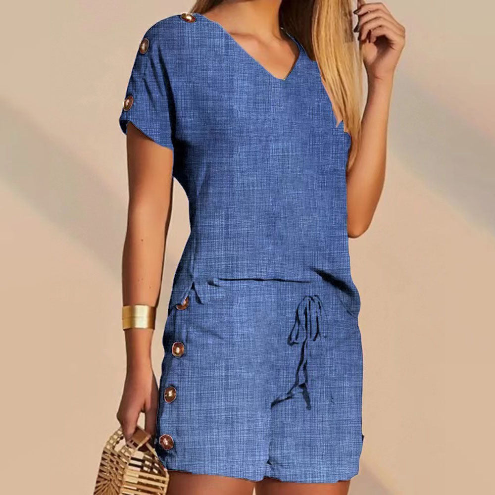 Shakira | Bequeme Designershorts mit dekorativen Knöpfen