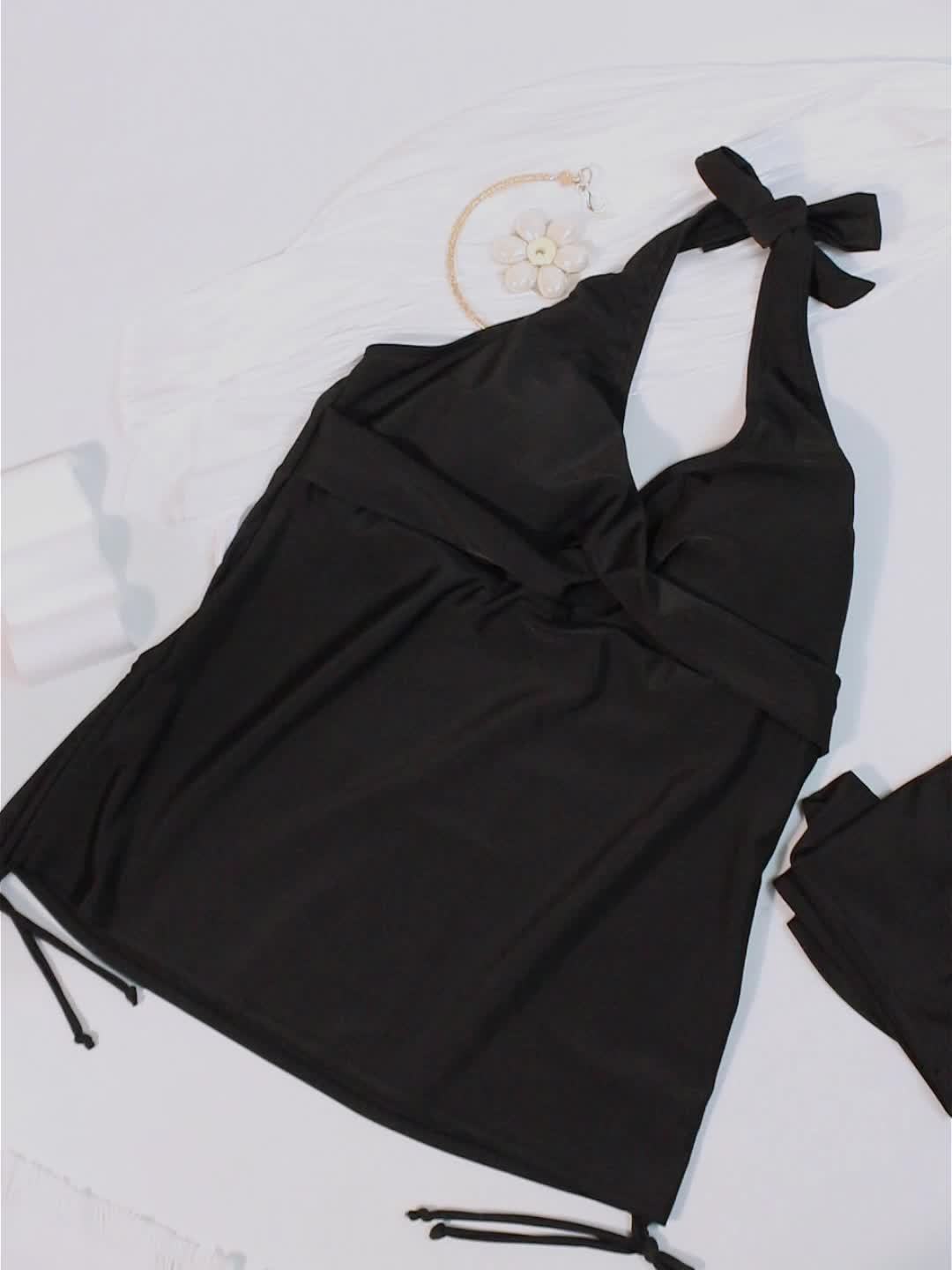 Cassiopea | Twist Tankini in Schwarz