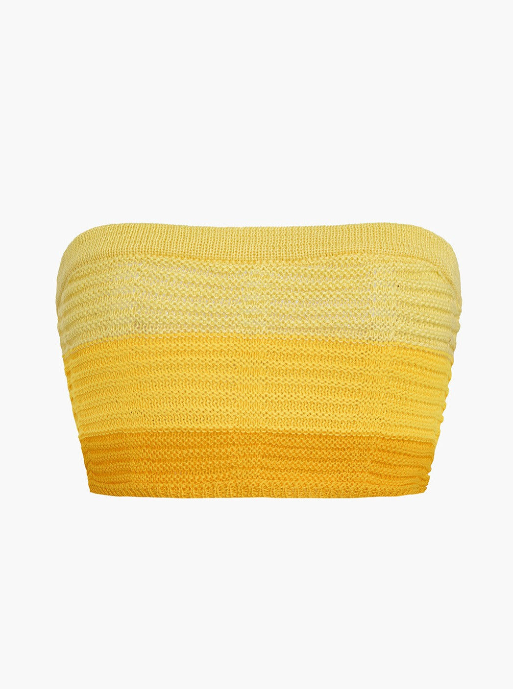 Wilma | Set in Gelb-Orange mit Strickmuster