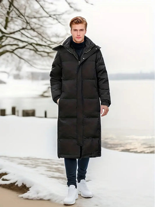 Dishce | Warme lange gesteppte Winterjacke für Männer